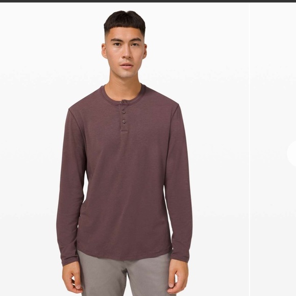 Lululemon 5Year Basic Long Sleeve Henley Purple Tee,size M - Picture 1 of 6